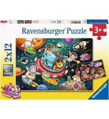 Ravensburger - Puzzle Animals In Space 2x12p