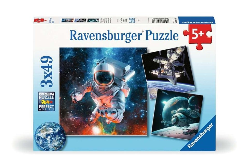 Ravensburger - Puslespil Space Adventure 3x49 brikker