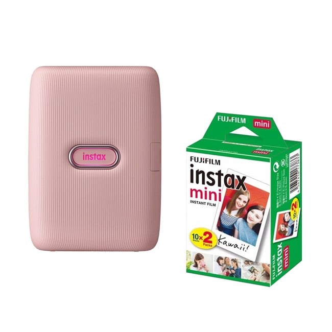 Fuji – Instax mini Link Smartphone Drucker – PINK – Bundle-Paket