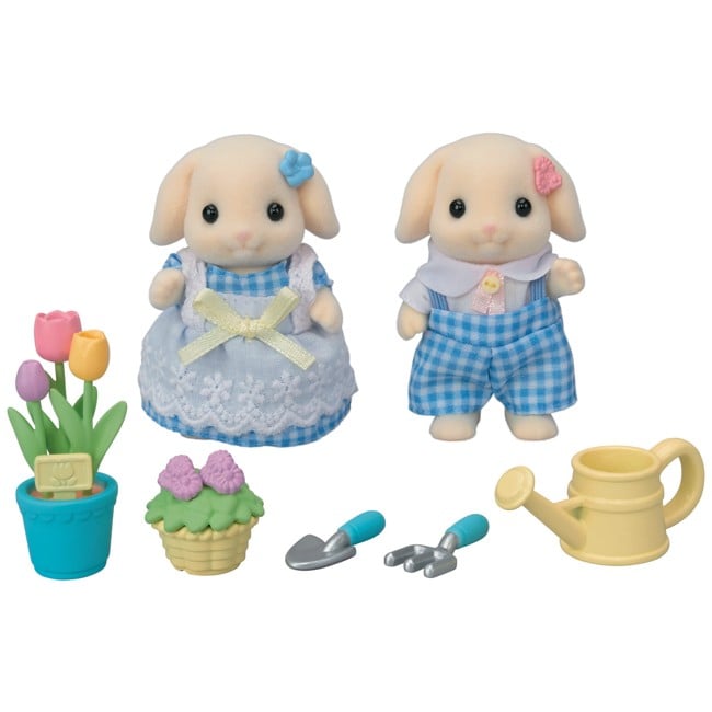Sylvanian Families - Flower Garden Set - Flora Rabbit Brother & Sister (5736)