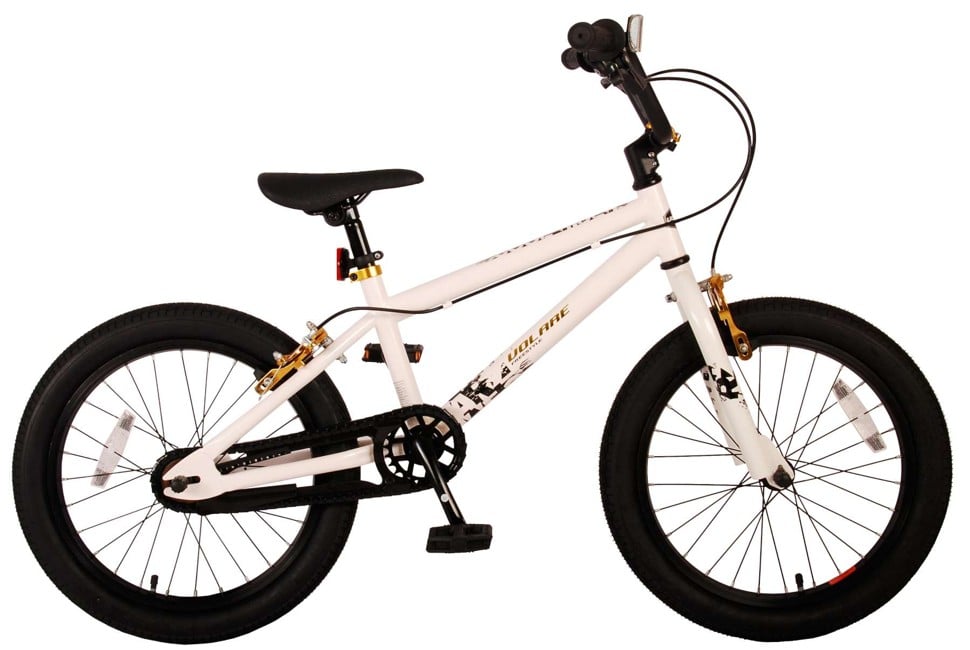 Volare - Children's Bicycle 18" - Cool Rider BMX White/Gold (21879)