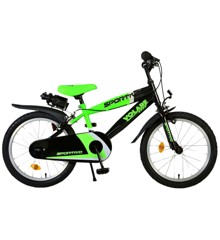 Volare - Sportivo Kinderfiets - Jongens - 18 inch - Neon Groen Zwart - Twee Handremmen