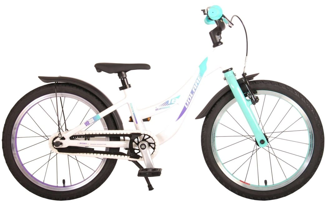 Volare - Children's Bicycle 18" - Glamour Pearl White/Green (21876)