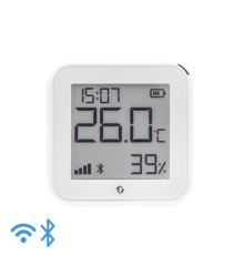 Shelly Plus HT Gen3 Smart Temperatur- og Fugtighedssensor, Wi-Fi, Hvid