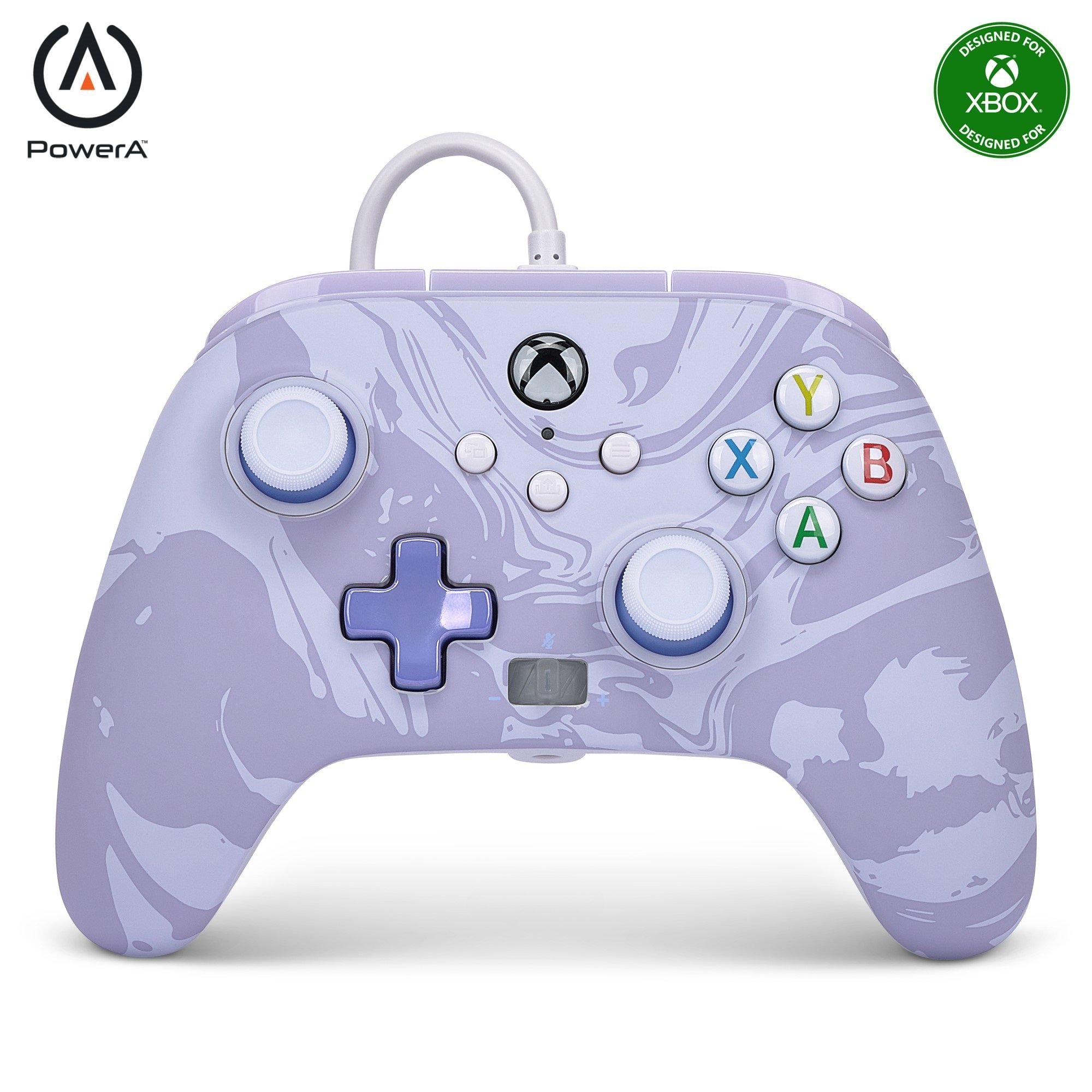 PowerA Enhanced Wired Controller - Xbox Series X/S - Lavender Swirl - Videospill og konsoller