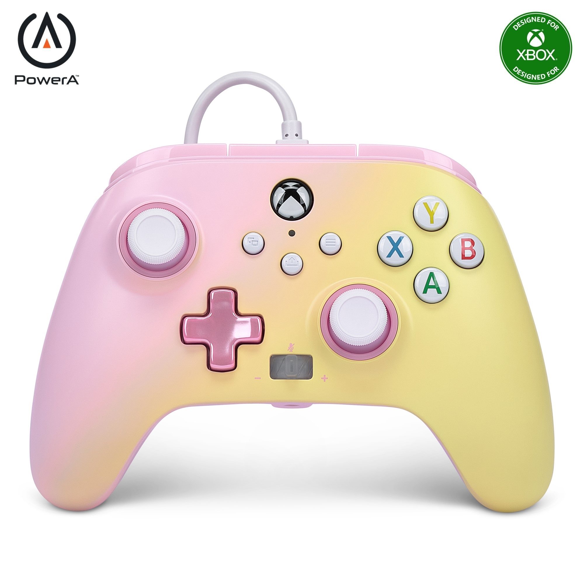 PowerA Enhanced Wired Controller - Xbox Series X/S - Pink Lemonade - Videospill og konsoller