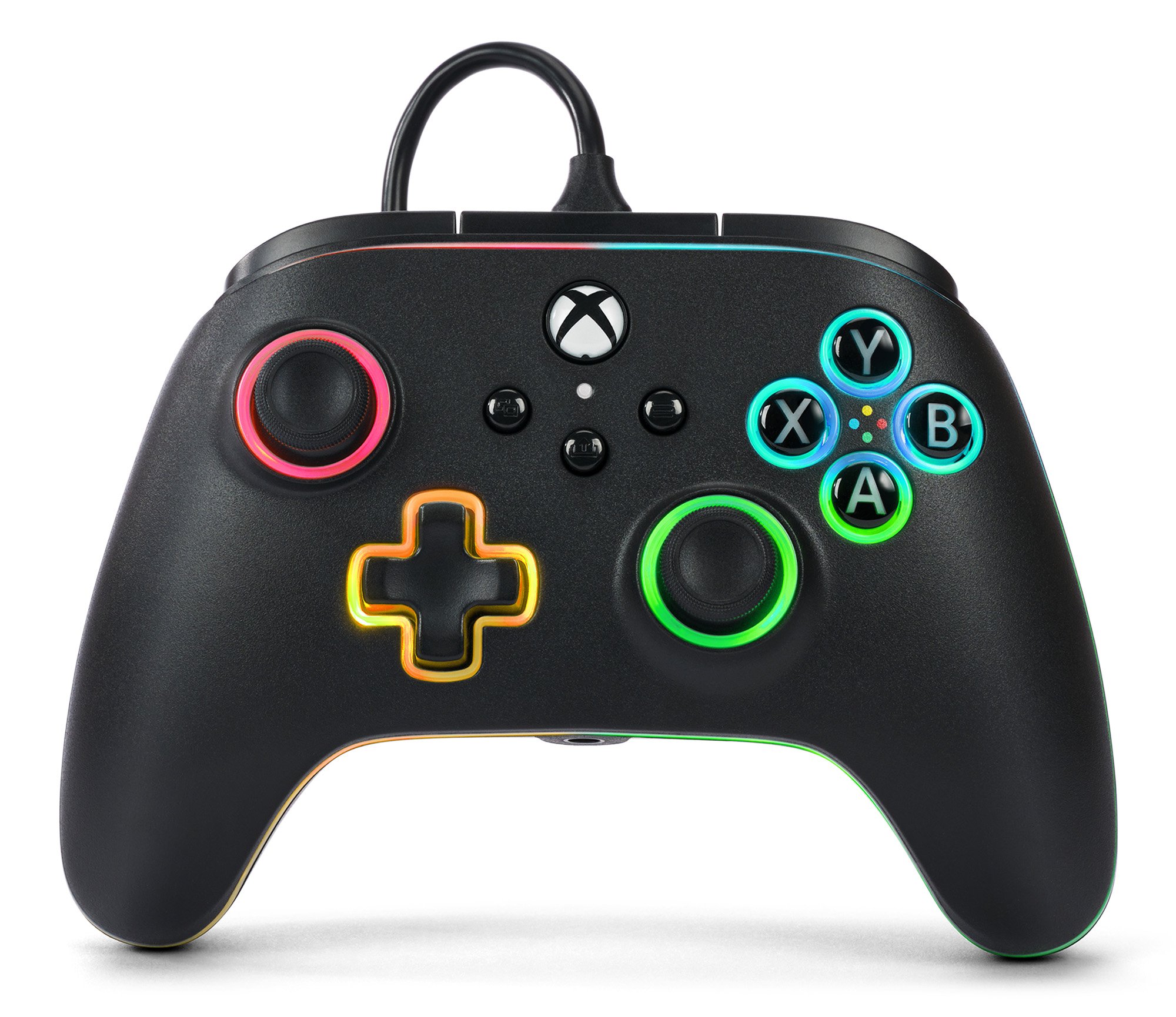 PowerA Advantage Wired Controller - Xbox Series X/S - m/ Lumectra + RGB LED Strip - Black - Videospill og konsoller