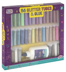 Grafix - 36 Glitter Tubes & Glue (100041)