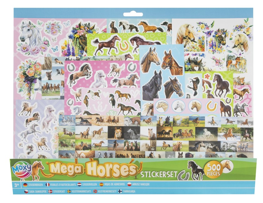 Moxy - Mega Klistermærke Sæt Hest (500 stk)