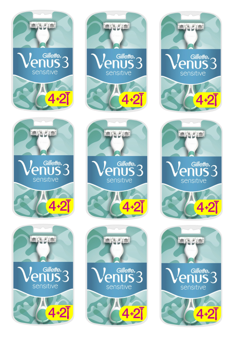 Gillette - 9 x Venus Sensitive Disposable Blades 6 pcs