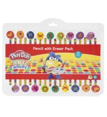 Play-Doh - 18 blyanter & viskelæder