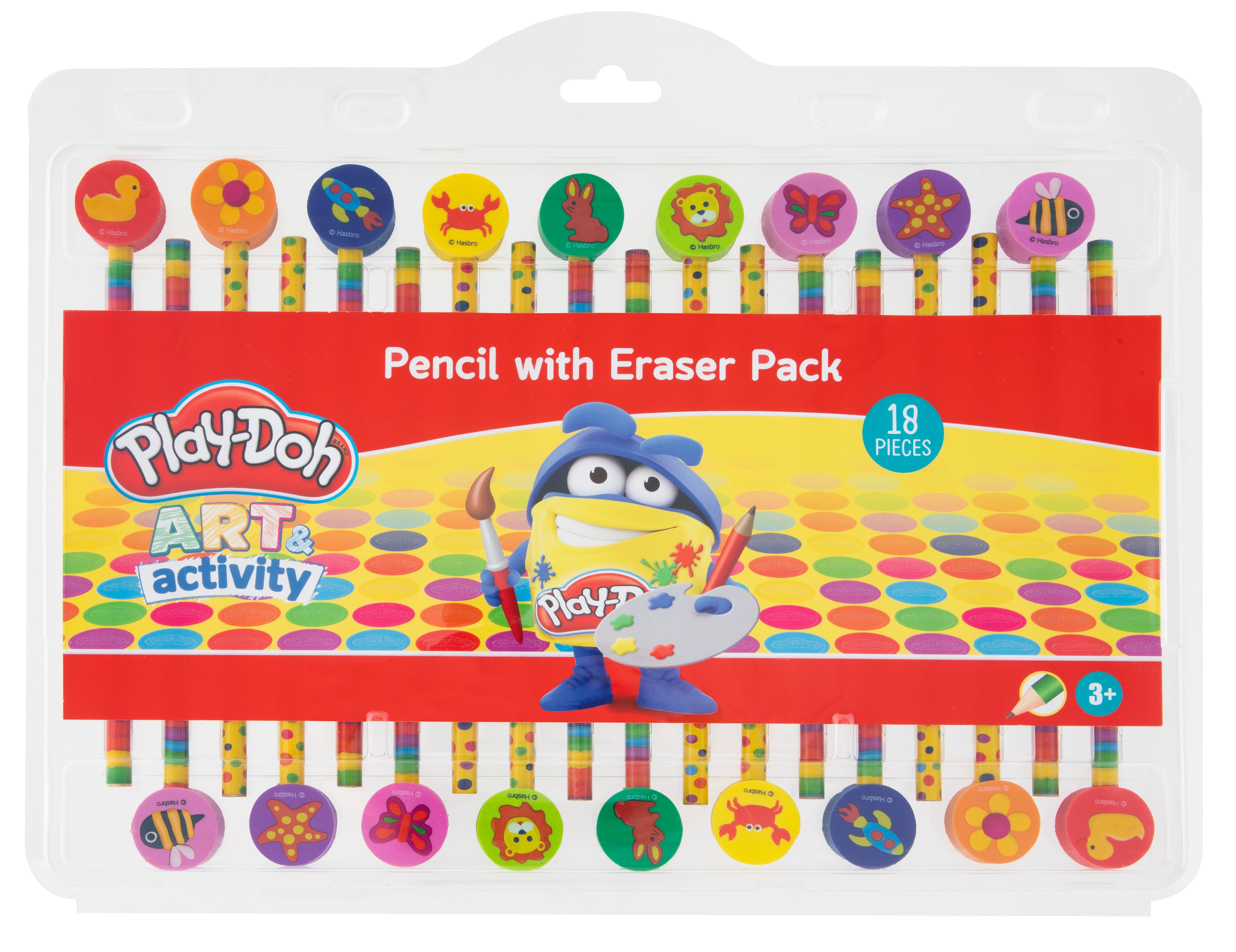 Play-Doh - 18 Pencils&Erasers (160008) - Leker