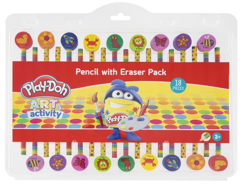 Play-Doh - 18 Pencils & Erasers (160008)