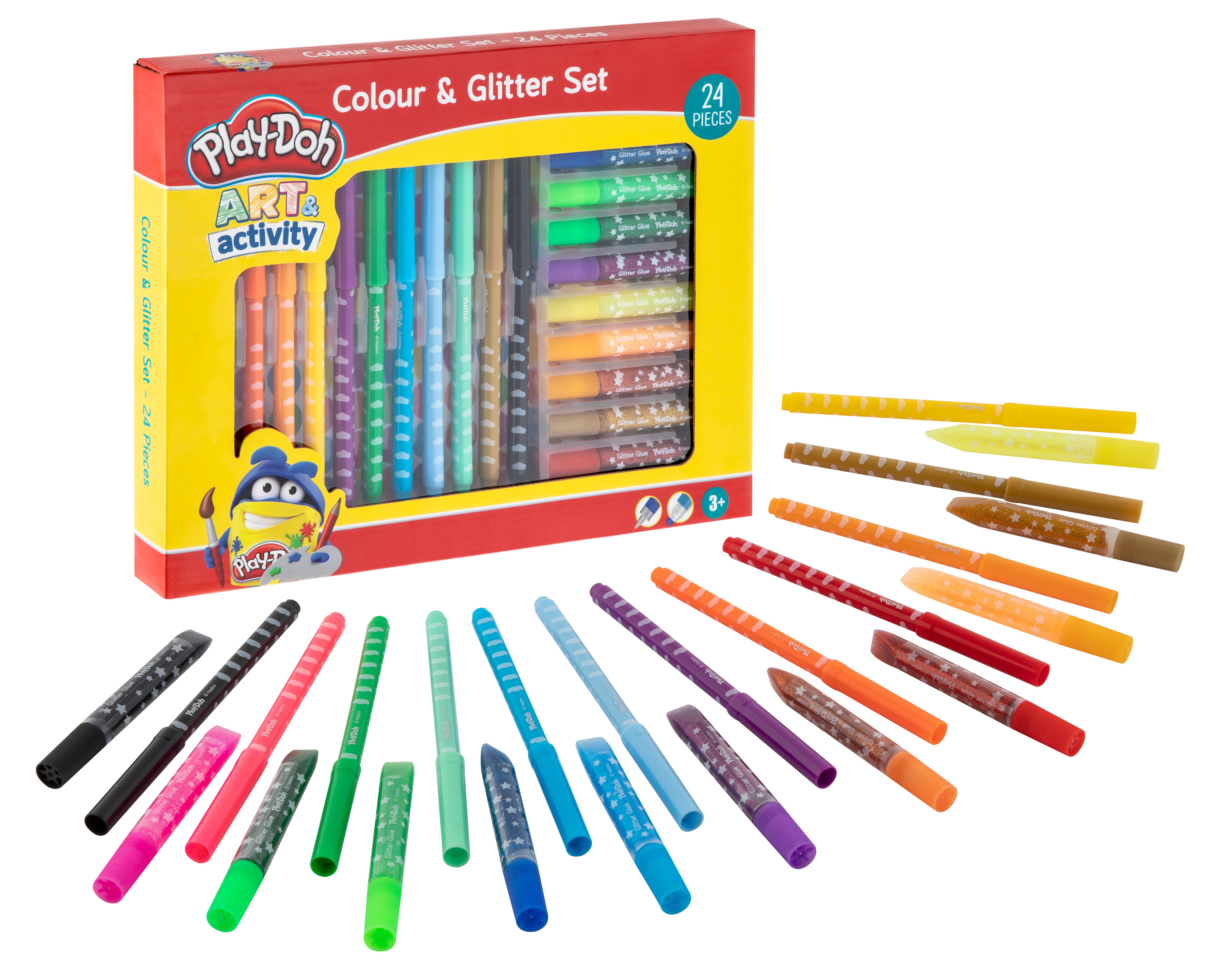 Play-Doh - Colour&Glitter Set (24 pcs) (160009) - Leker