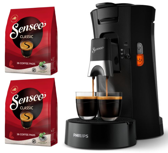 Senseo - Select Black + Classic Coffee Pads (36 Pcs) (Bundle) - Hjemme og kjøkken