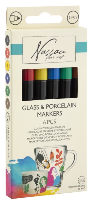 Nassau - Glass & porcelain markers (6 pcs) (AR0138/GE)