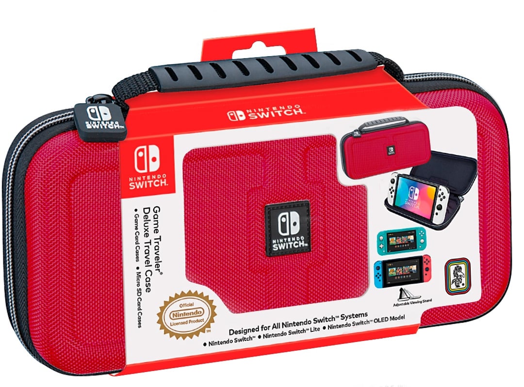 Bigben Nintendo Switch Interactive Official Deluxe Travel Case - Red - Videospill og konsoller