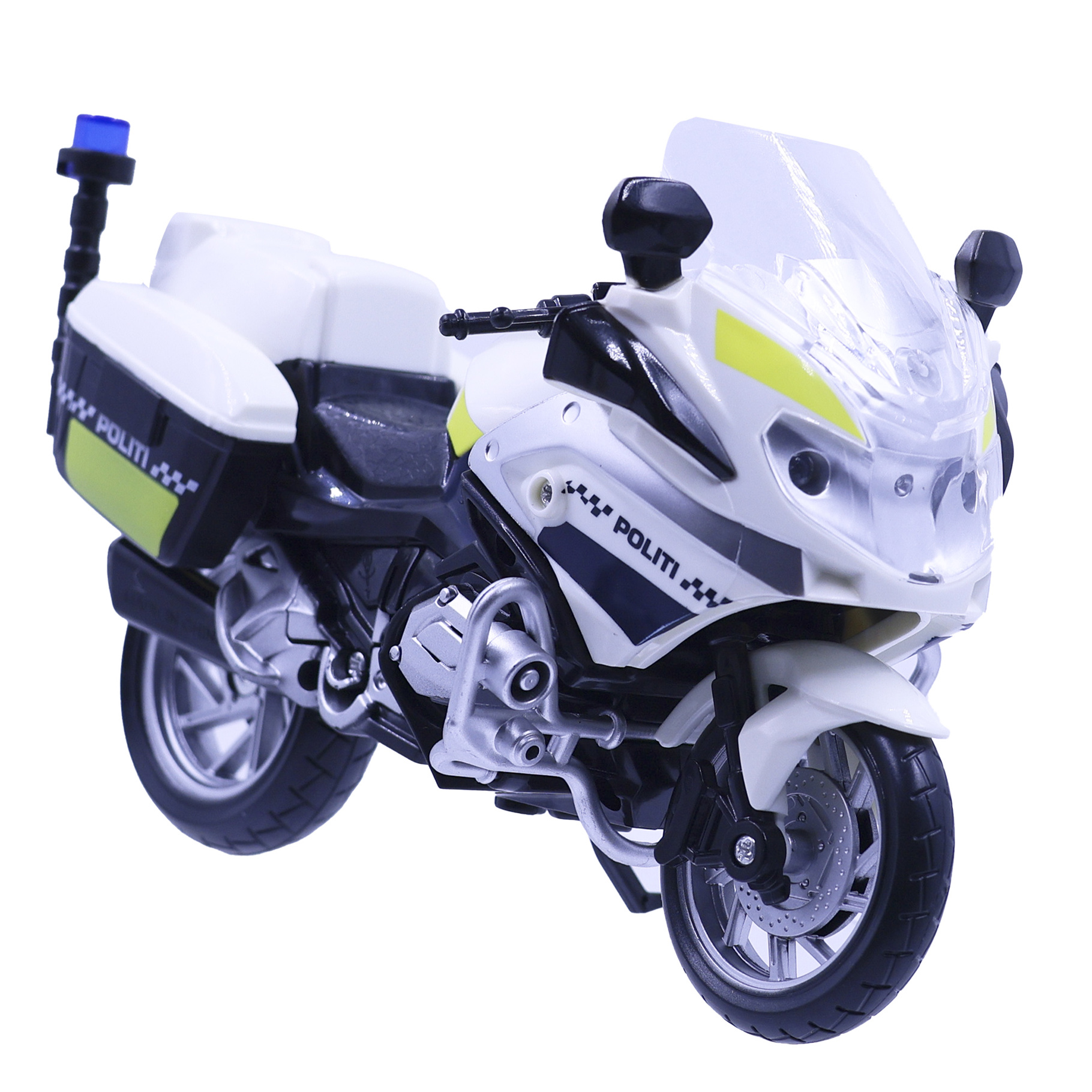 Motor 112 - Police motorcycle w. light&sound (18 cm) (I-1600007) - Leker