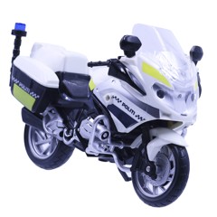 Motor 112 - Politimotorcykel m/lys og lyd (18 cm)