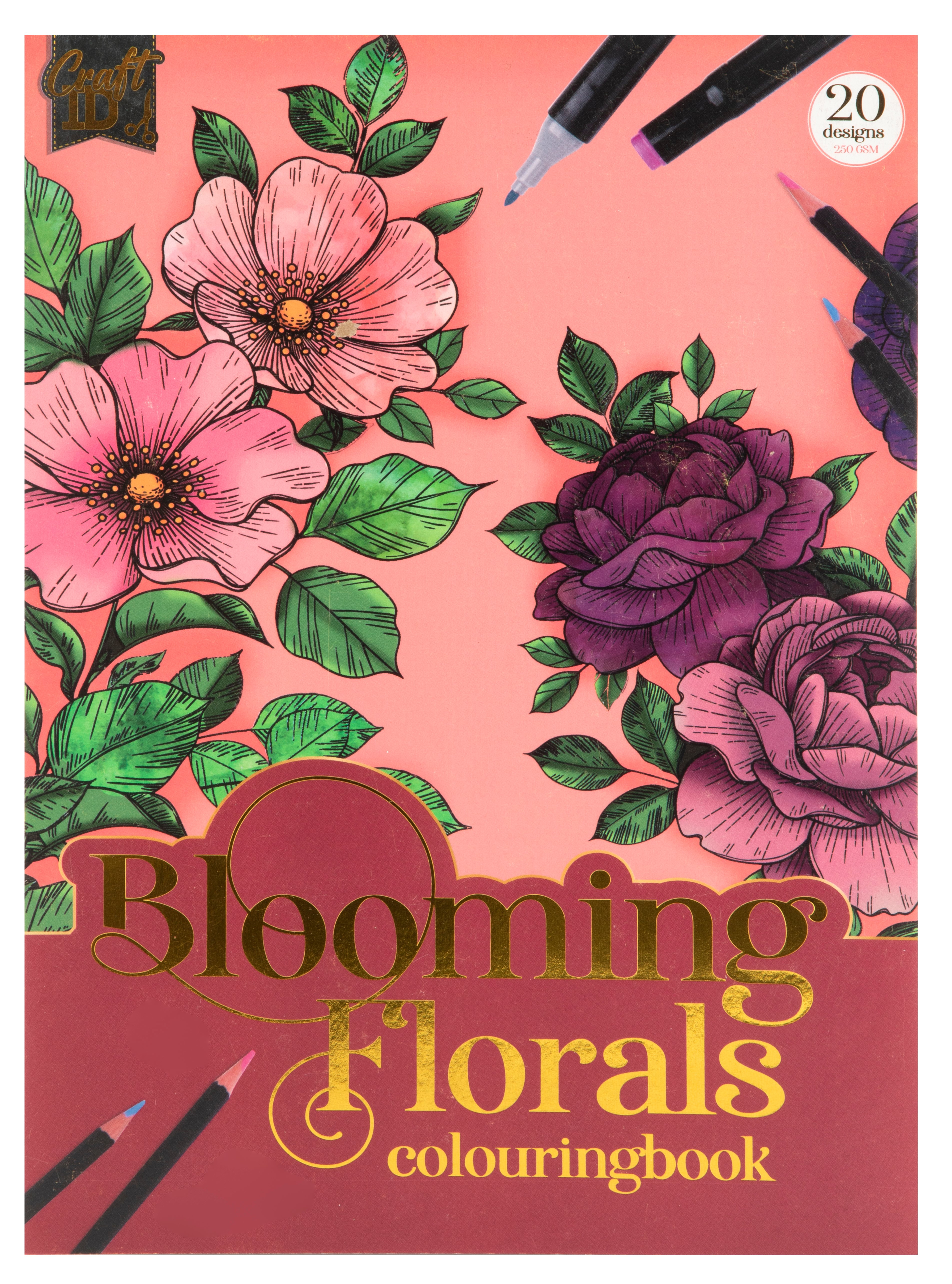 Craft Sensations - Colouring book A4 - Florals (CR5008/GE) - Leker
