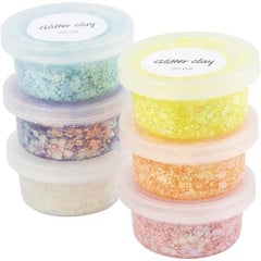 DIY Kit - Glitter Clay 6 stk.