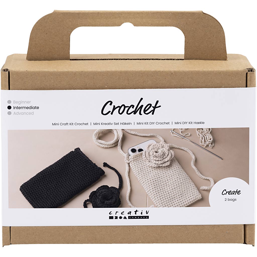 Mini Craft Kit - Crochet - Bag With Rose (977633) - Leker