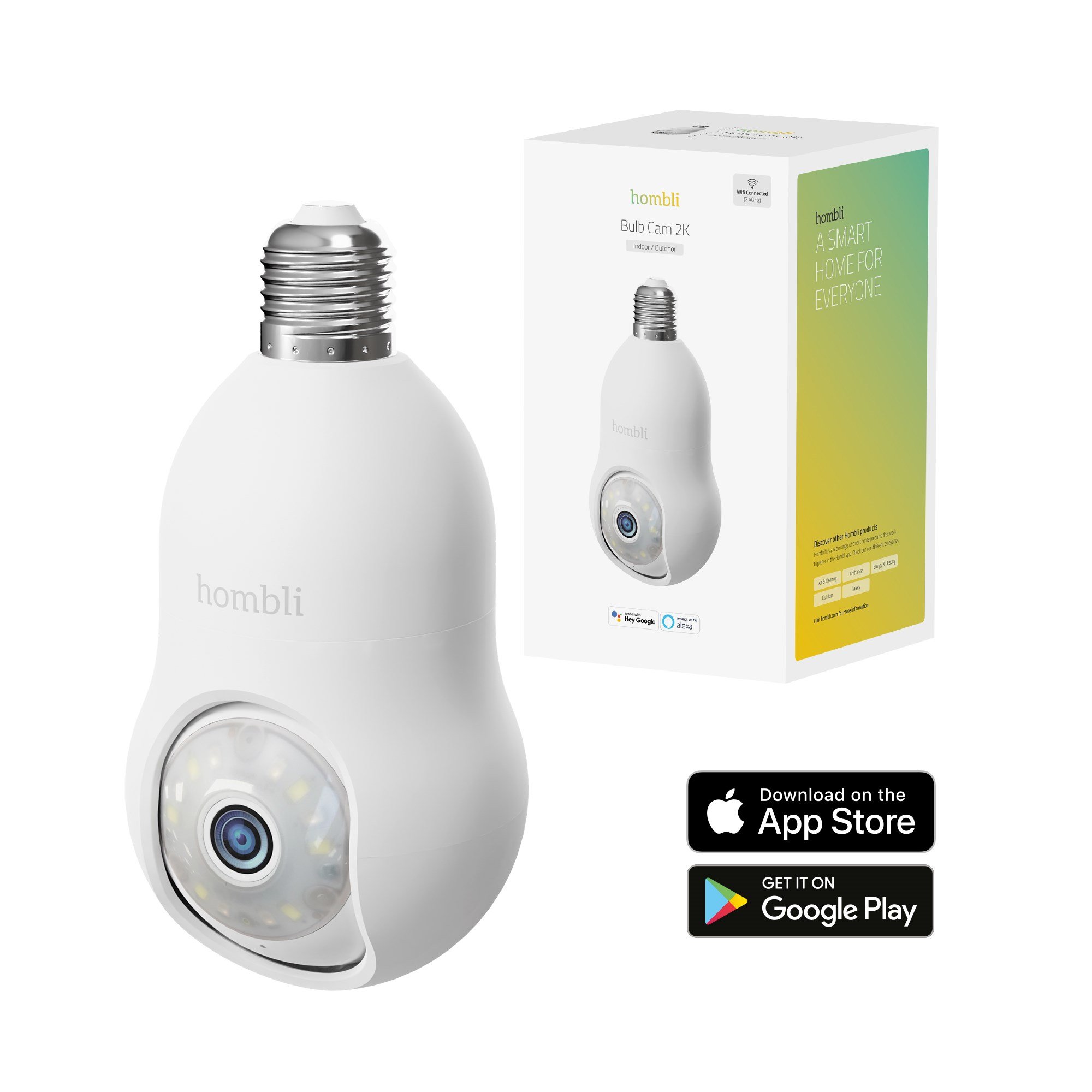 Hombli - Smart Bulb Cam, White - Elektronikk