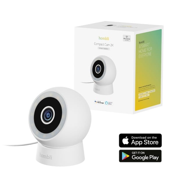 Hombli - Smart Outdoor/Indoor Compact Cam, Hvid