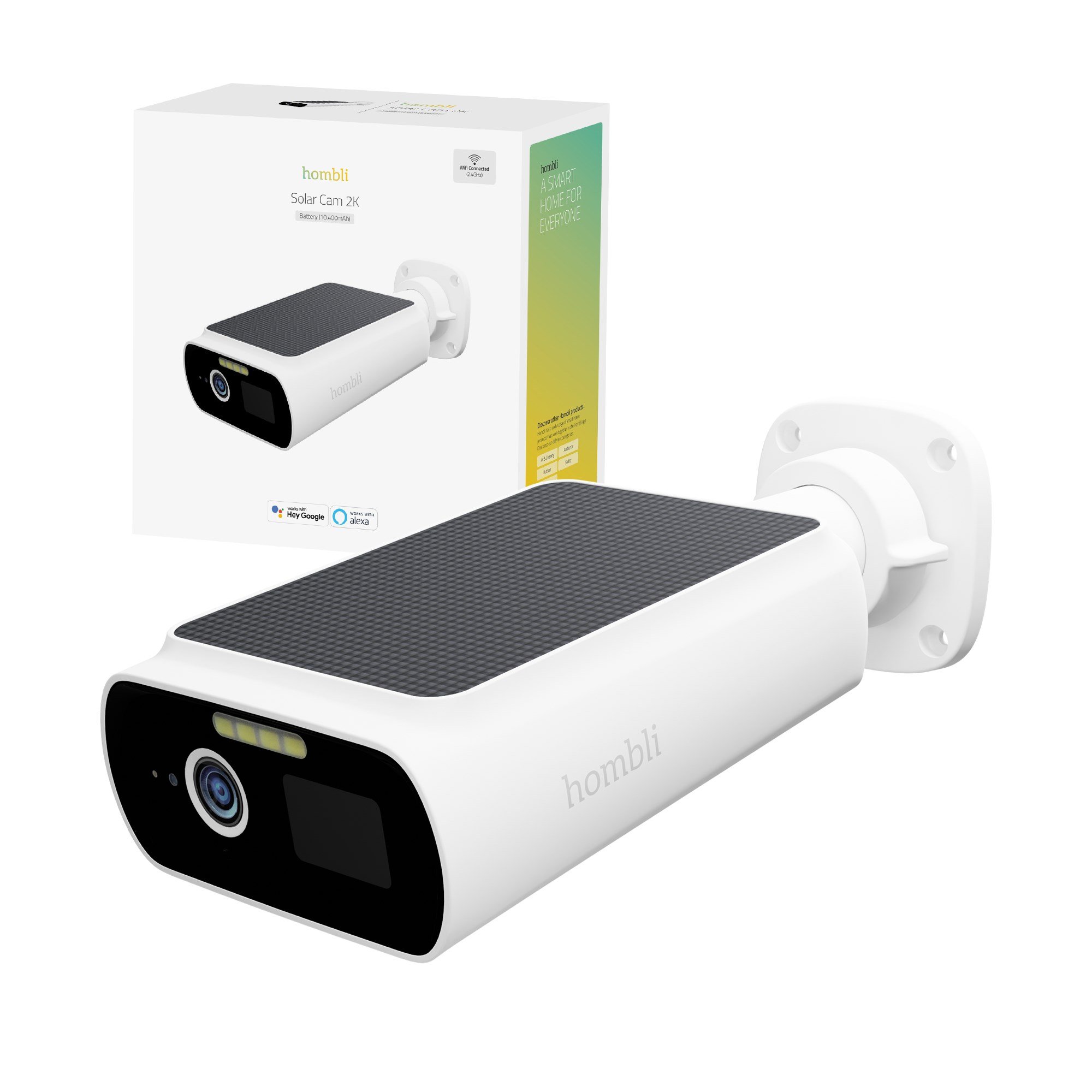 Hombli - Smart Solar Cam 2K, White - Elektronikk