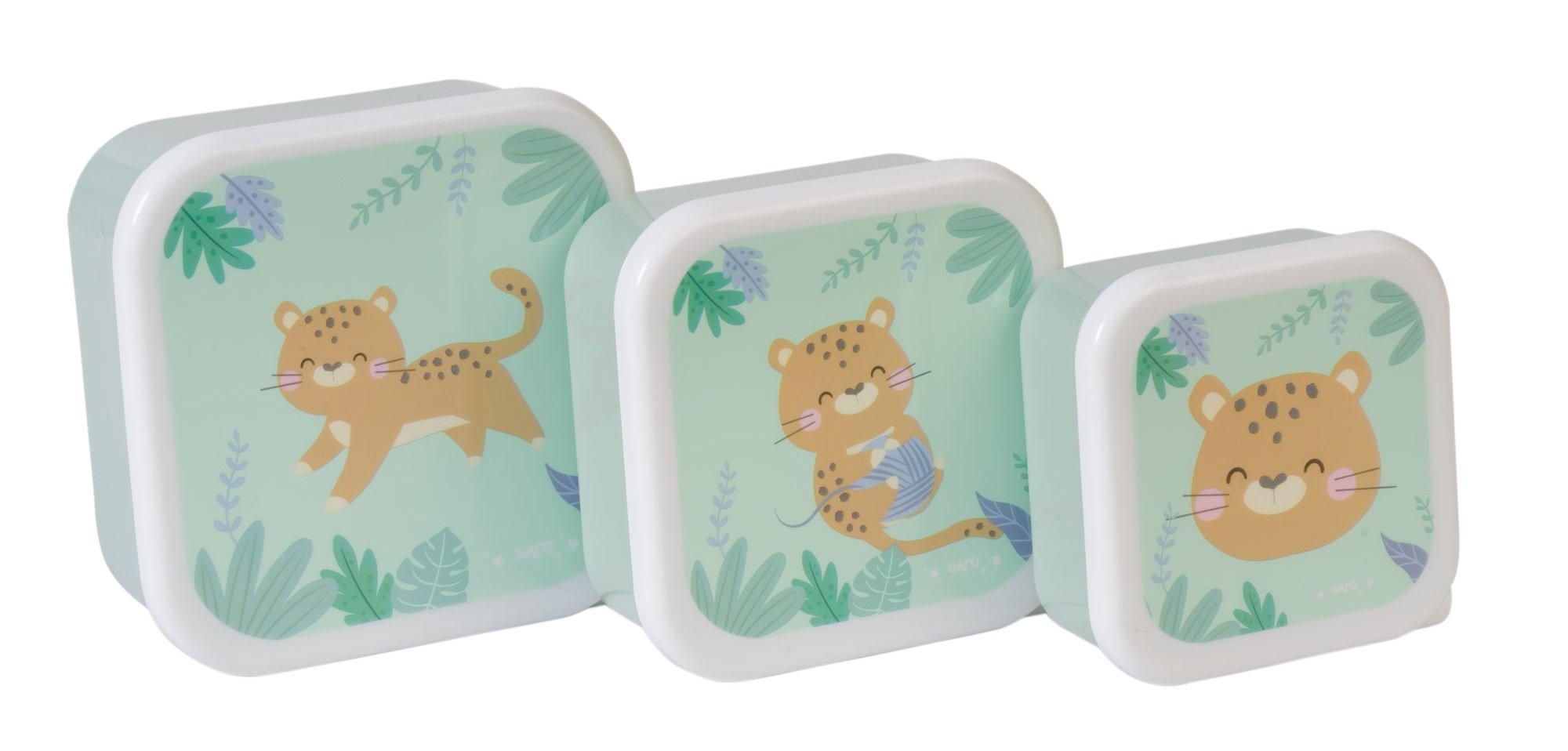 SARO Baby - Set of 3 Lunch Boxes Hunter Mint - Baby og barn
