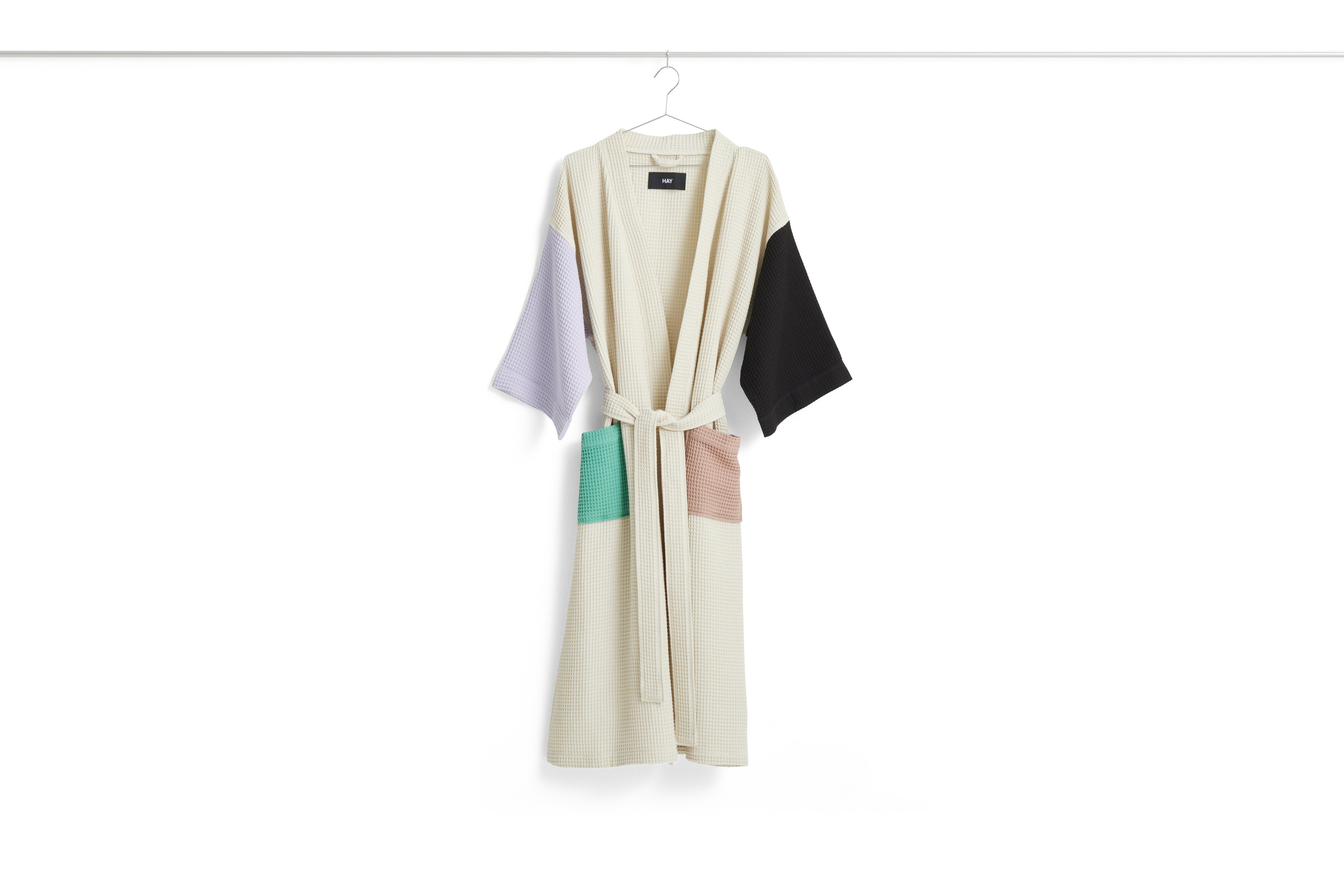 HAY Waffle badekåpe Off white-multi one size