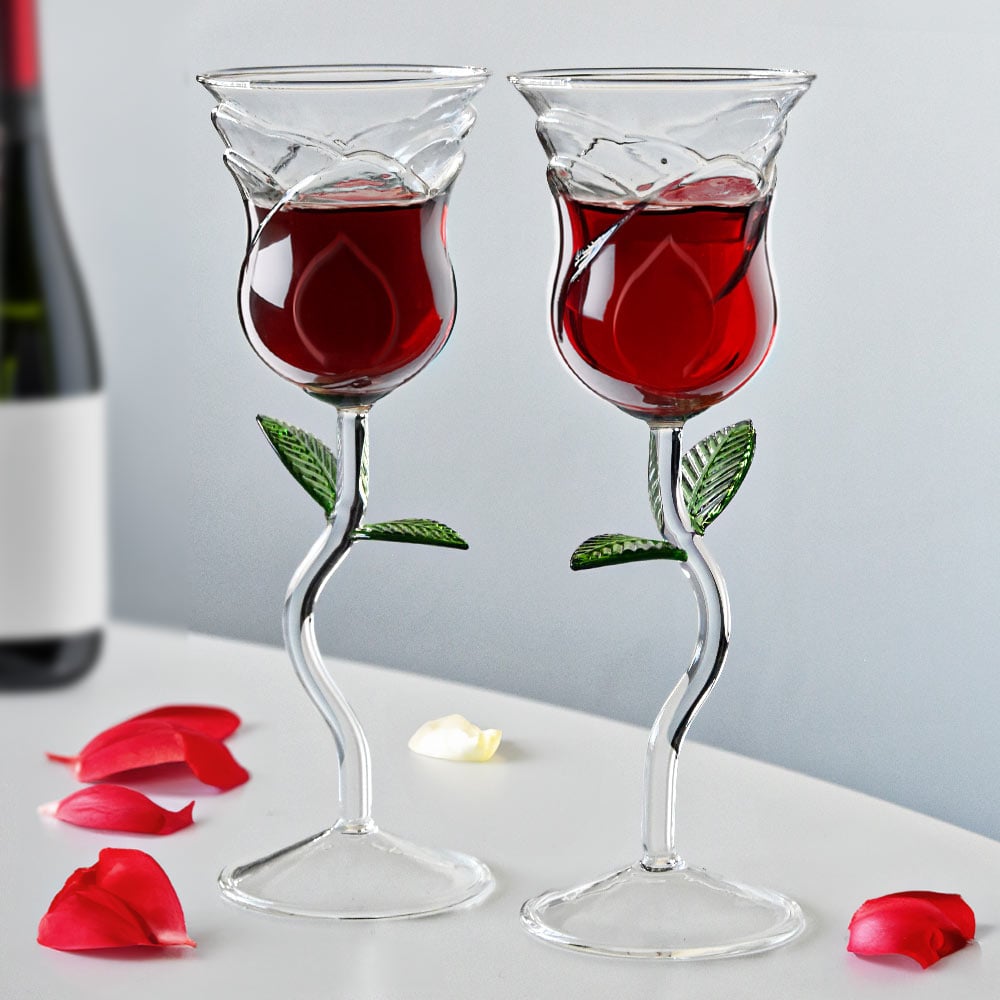 Rose Wine Glass Set - Gadgets