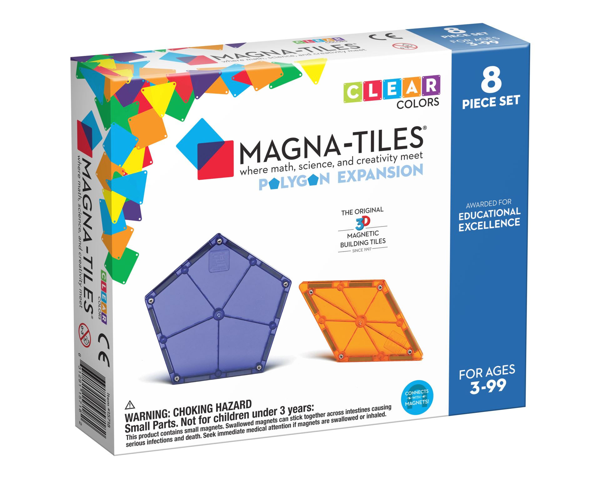 Magna-Tiles Polygons 8 pcs expansion set