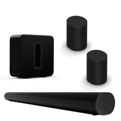 Sonos - 2x Era 100 Sub (Gen 3) & Arc Bundle - Det Ultimative Hjemmelydsystem - Sort