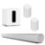 Sonos - 2x Era 100 Sub (Gen 3) & Arc - Bundle - Ultimate Home Audio System - White thumbnail-1