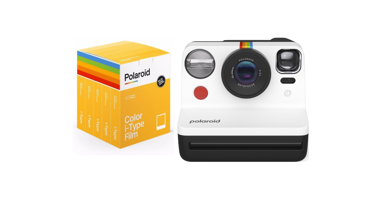 Polaroid - Now Gen 2 Camera Black & White + Color film I-Type 40-pack - Bundle