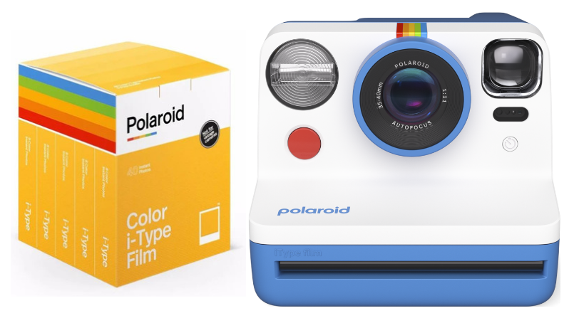 Polaroid - Now Gen 2 Camera Blue + Color film I-Type 40-pack - Bundle - Elektronikk