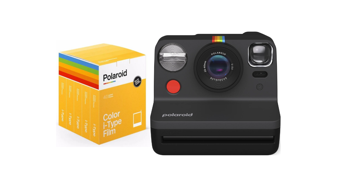 Polaroid - Now Gen 2 Camera Black + Color film I-Type 40-pack - Bundle