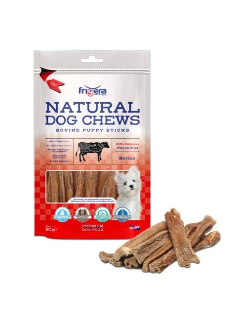 Frigera - BLAND 3 FOR 108 - Natural Dog Chews Okse Hvalpepinde 60gr