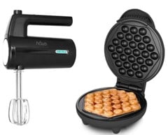 Hâws -  Amager Bubble Waffle Maker, 1000W + Alrø Cordless Hand Mixer - Bundle