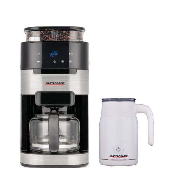 Gastroback - Coffee Machine Grind & Milk Frother Latte Magic - Bundle