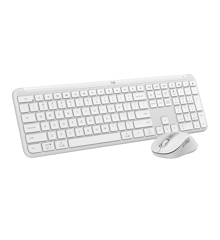 Logitech - Signature Slim Wireless Keyboard and Mouse Combo MK950 Off-White NORDIC