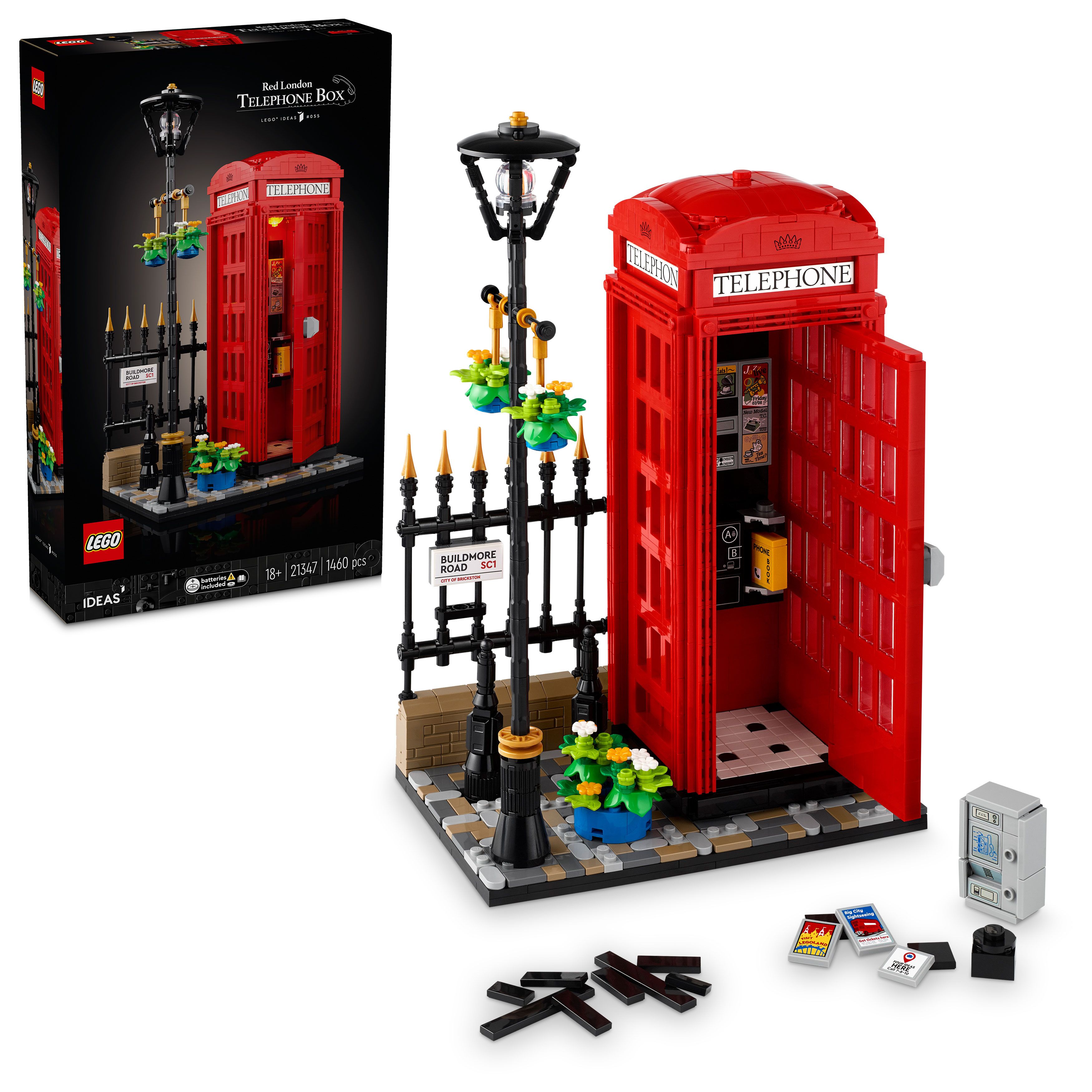 LEGO Ideas - Rød telefonkiosk i London (21347) - Leker