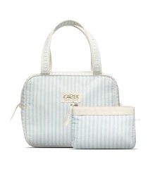Karen Denmark - 2 pcs Cosmetic bag with handle Blue/white stripes