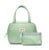 Karen Denmark - 2 pcs Cosmetic bag with handle Green/white print thumbnail-1