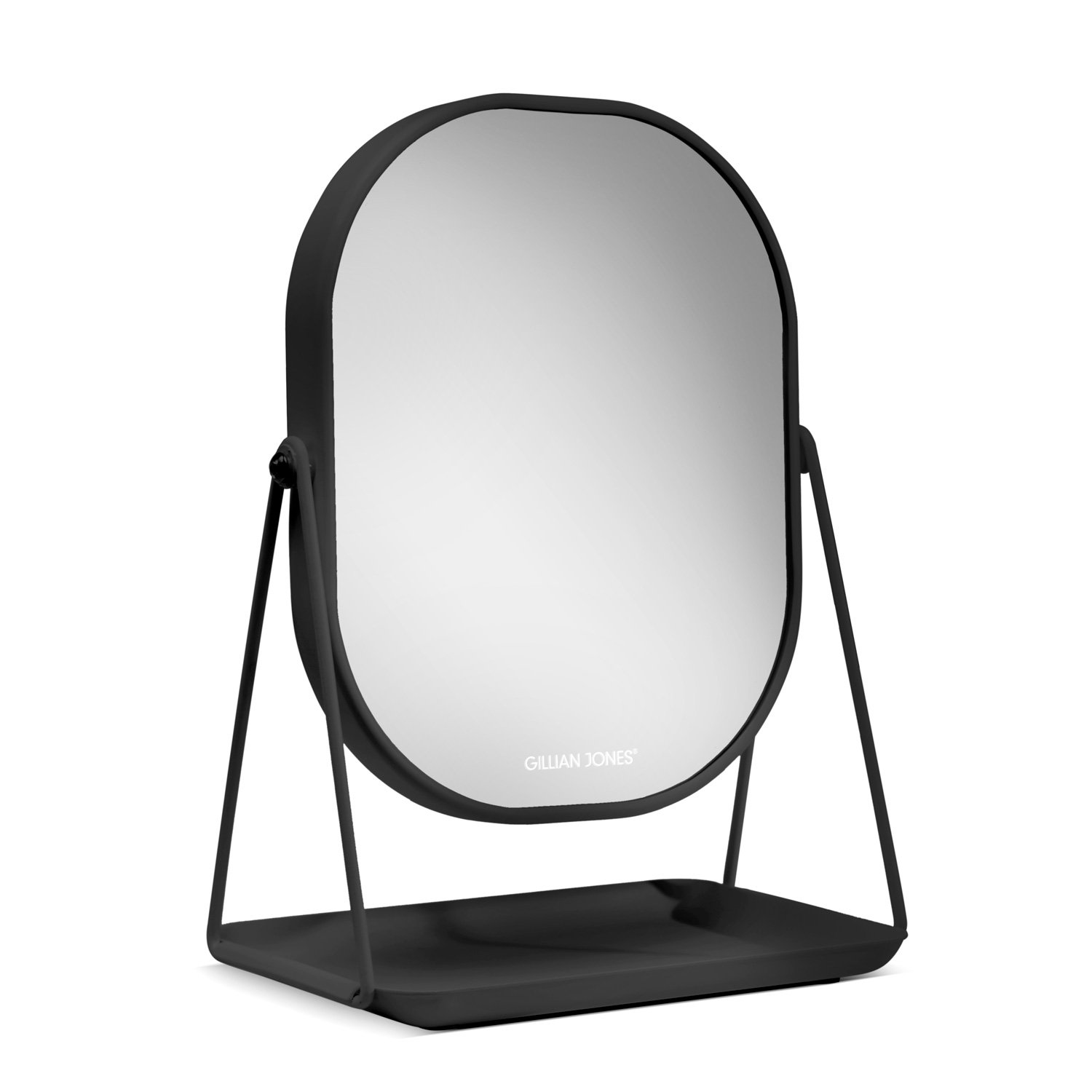 Gillian Jones - Table Mirror With Tray Black - Skjønnhet