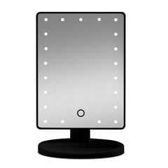 Gillian Jones - Makeup Mirror w. Heart LED Light & Touch Function Black