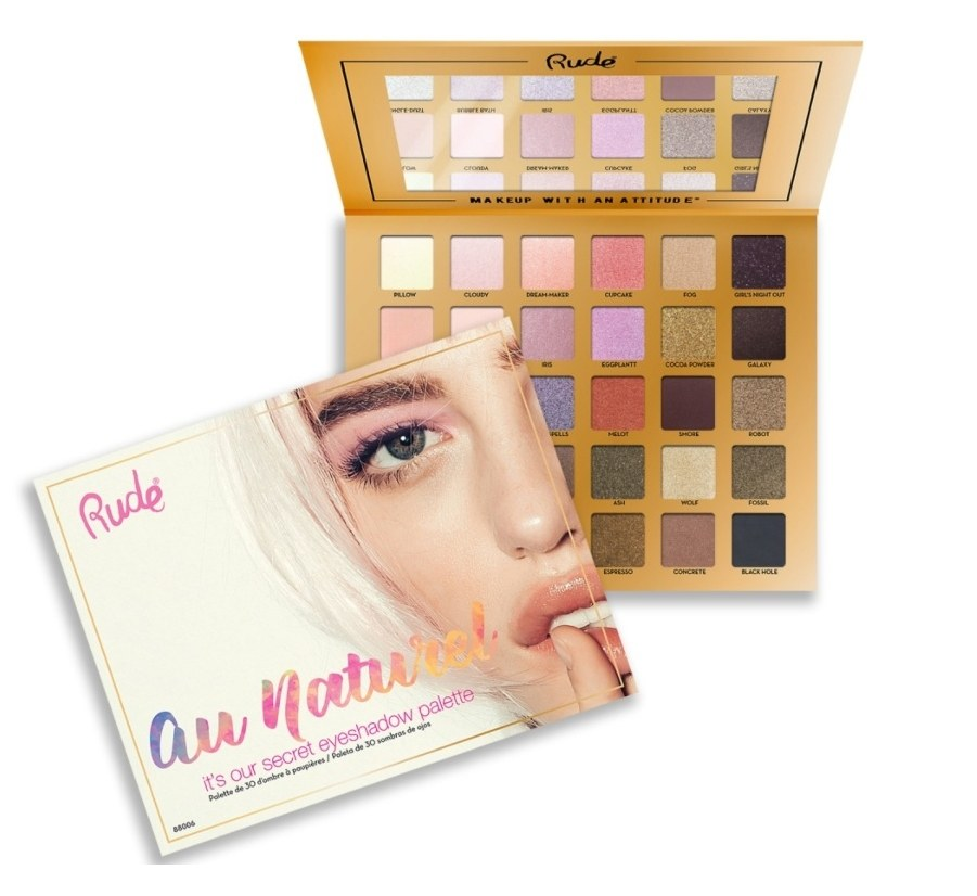 Rude Cosmetics - 30 Eyeshadow Palette - Au Naturel - Skjønnhet