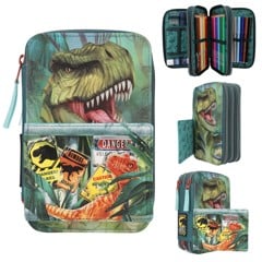 Dino World - Triple Pencil Case danger ( 0411757 )