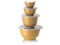 Rosti - NEW Margrethe bowls, Set of 4 + lids -  Curry